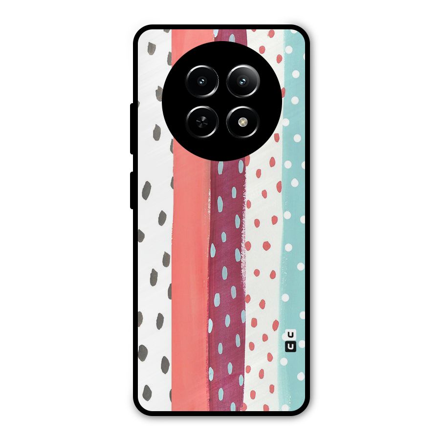 Polka Brush Art Metal Back Case for Realme 12 5G