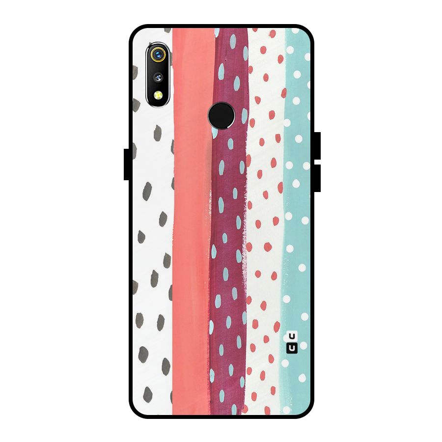 Polka Brush Art Metal Back Case for Realme 3i