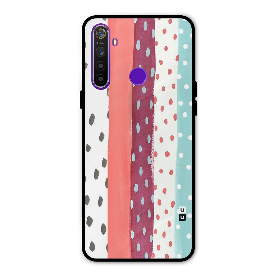 Polka Brush Art Metal Back Case for Realme 5i