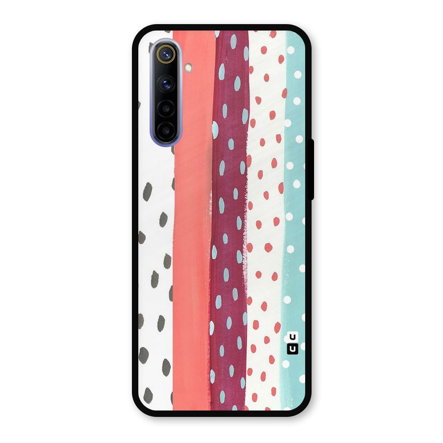 Polka Brush Art Metal Back Case for Realme 6