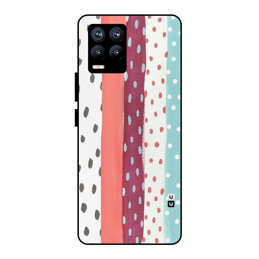 Polka Brush Art Metal Back Case for Realme 8