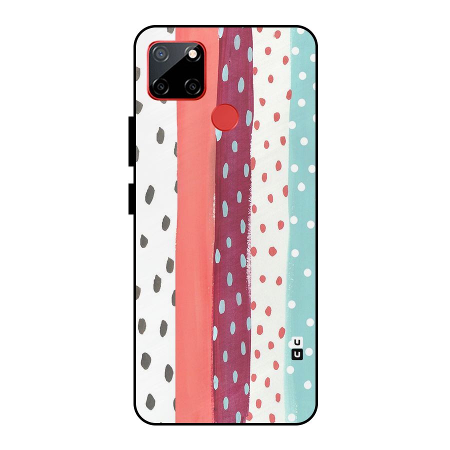 Polka Brush Art Metal Back Case for Realme C12