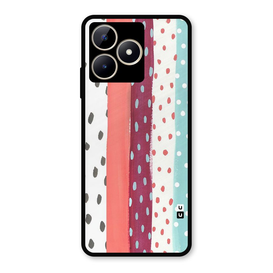 Polka Brush Art Metal Back Case for Realme C53