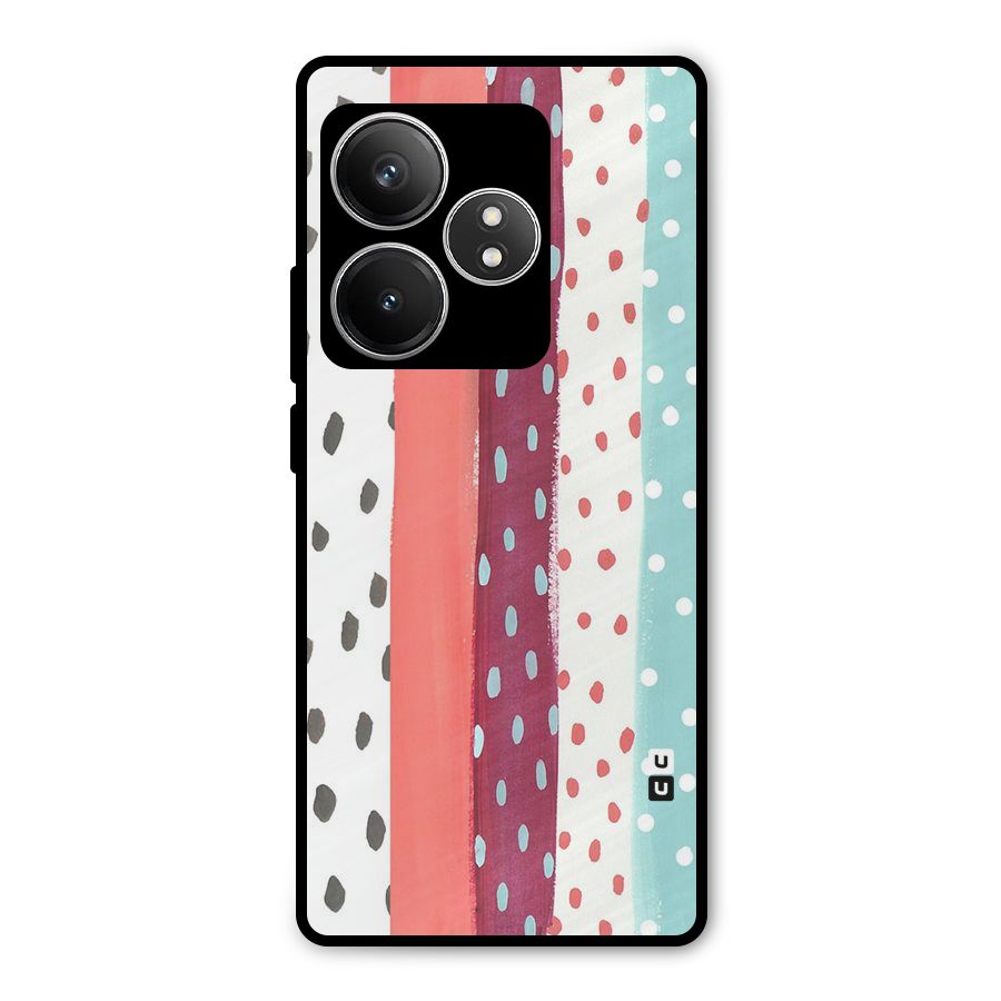 Polka Brush Art Metal Back Case for Realme GT 6T
