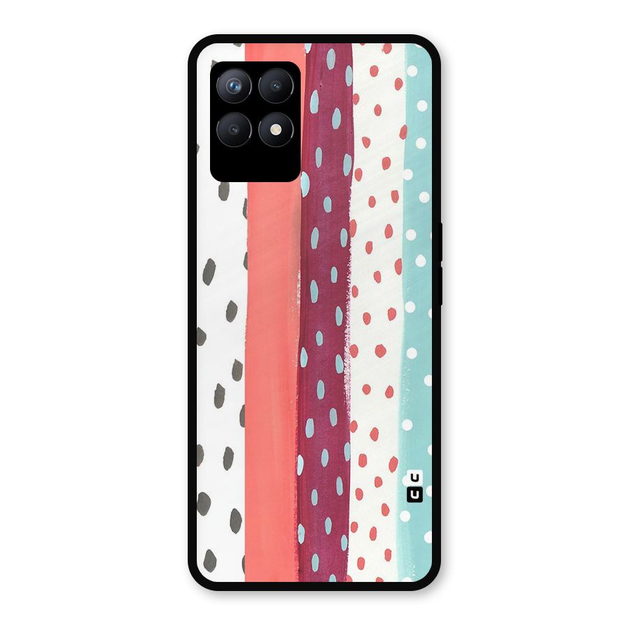 Polka Brush Art Metal Back Case for Realme Narzo 50