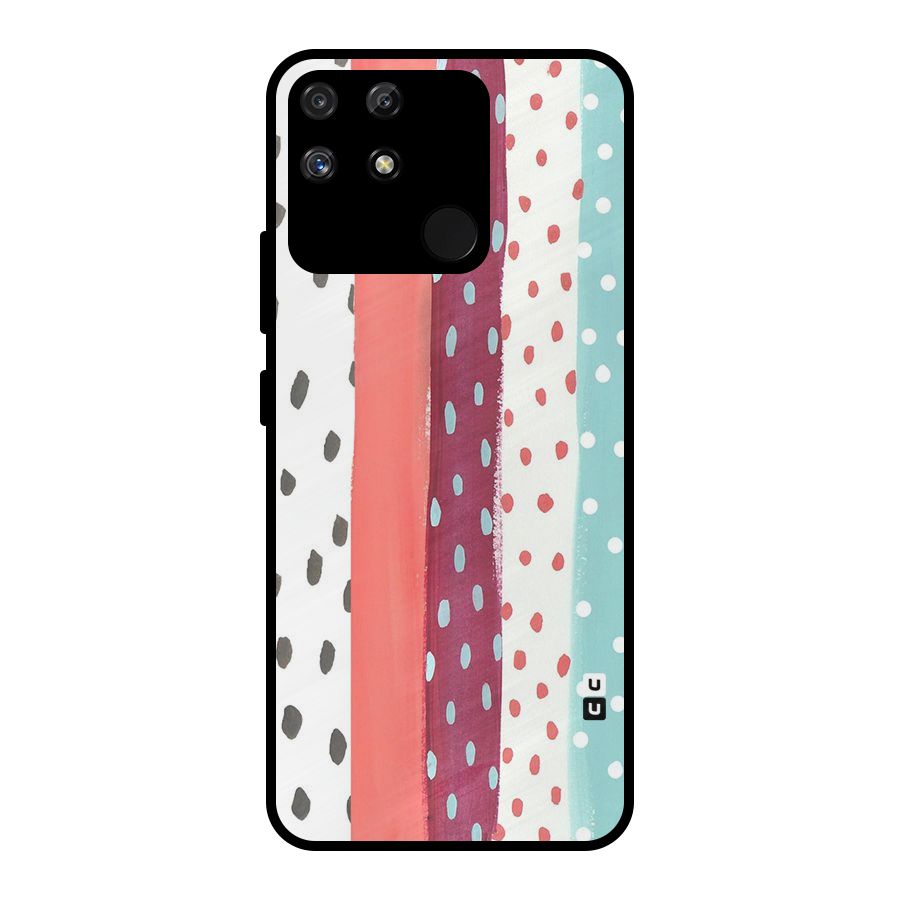 Polka Brush Art Metal Back Case for Realme Narzo 50A