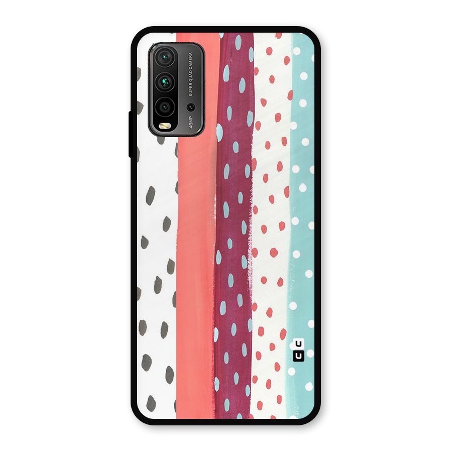 Polka Brush Art Metal Back Case for Redmi 9 Power