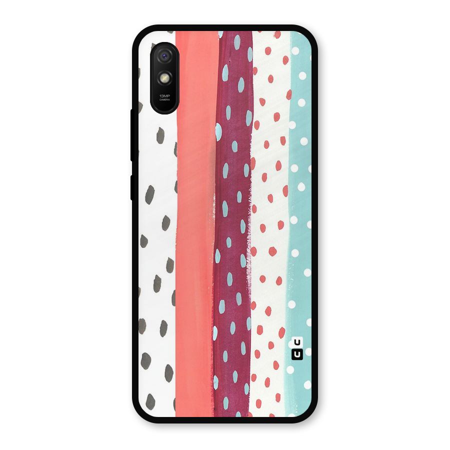 Polka Brush Art Metal Back Case for Redmi 9a