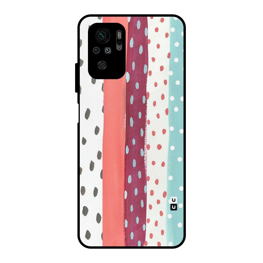 Polka Brush Art Metal Back Case for Redmi Note 10S