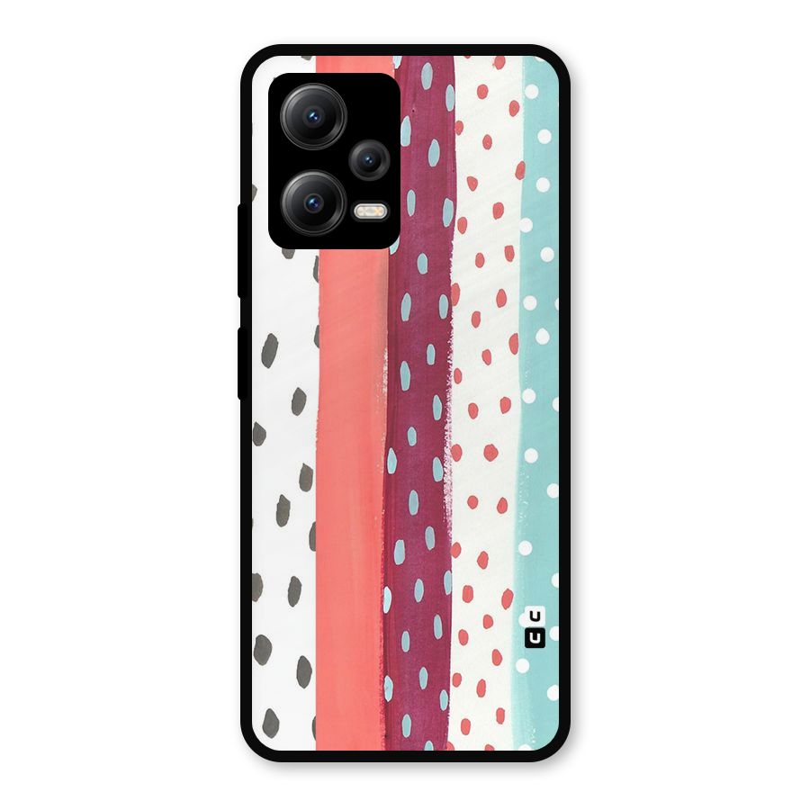 Polka Brush Art Metal Back Case for Redmi Note 12 5G