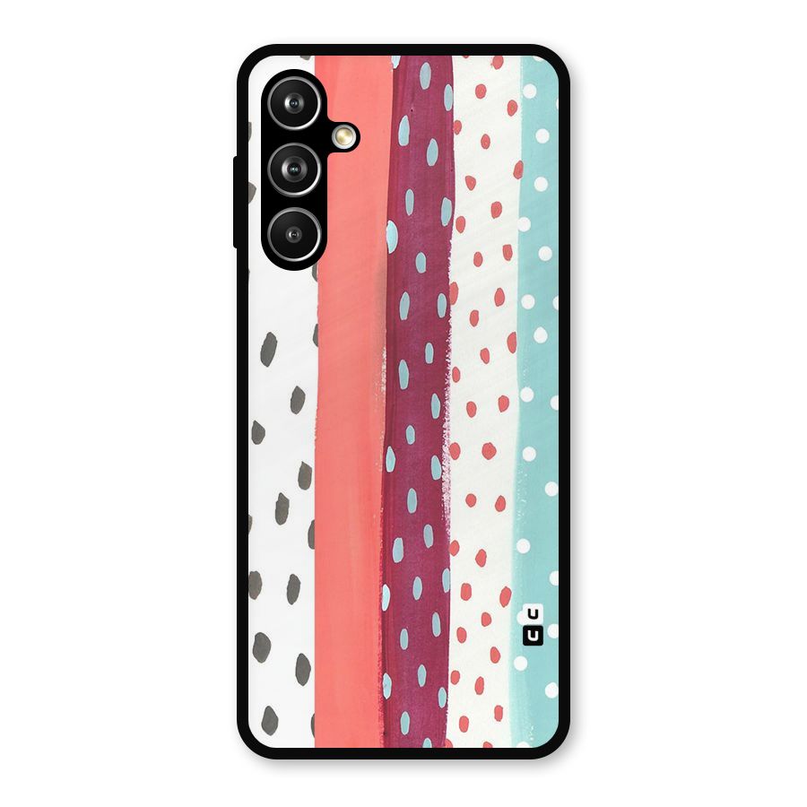 Polka Brush Art Metal Back Case for Samsung Galaxy M54
