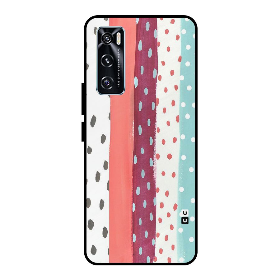 Polka Brush Art Metal Back Case for Vivo V20 SE