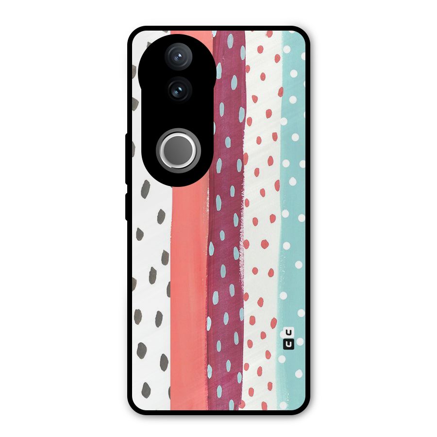 Polka Brush Art Metal Back Case for Vivo V50