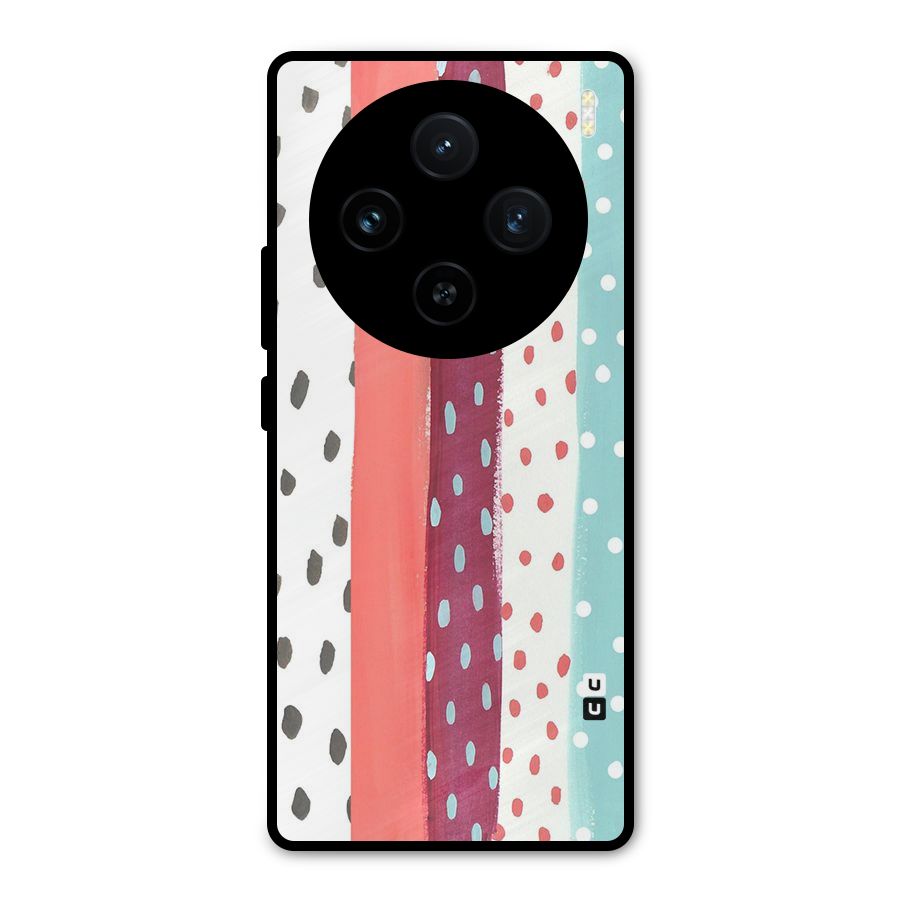 Polka Brush Art Metal Back Case for Vivo X100