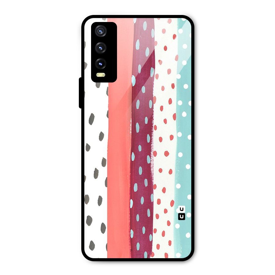 Polka Brush Art Metal Back Case for Vivo Y20i