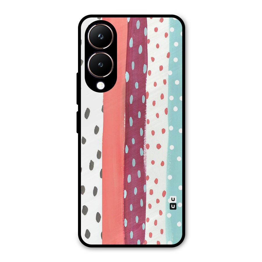 Polka Brush Art Metal Back Case for Vivo Y28