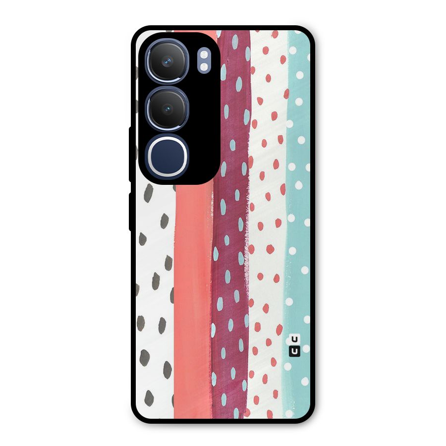 Polka Brush Art Metal Back Case for Vivo Y29