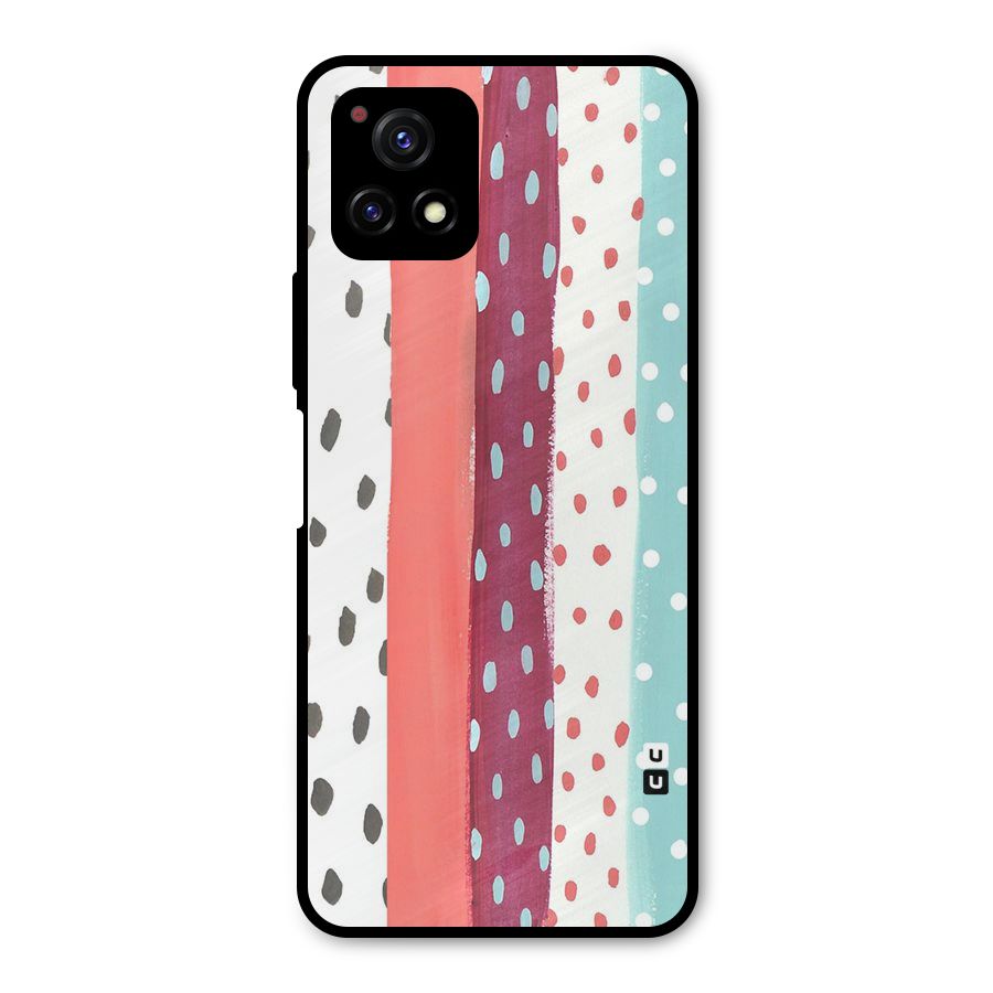 Polka Brush Art Metal Back Case for Vivo Y72 5G