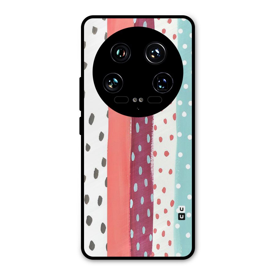 Polka Brush Art Metal Back Case for Xiaomi 14 Ultra