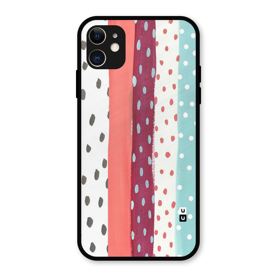 Polka Brush Art Metal Back Case for iPhone 11
