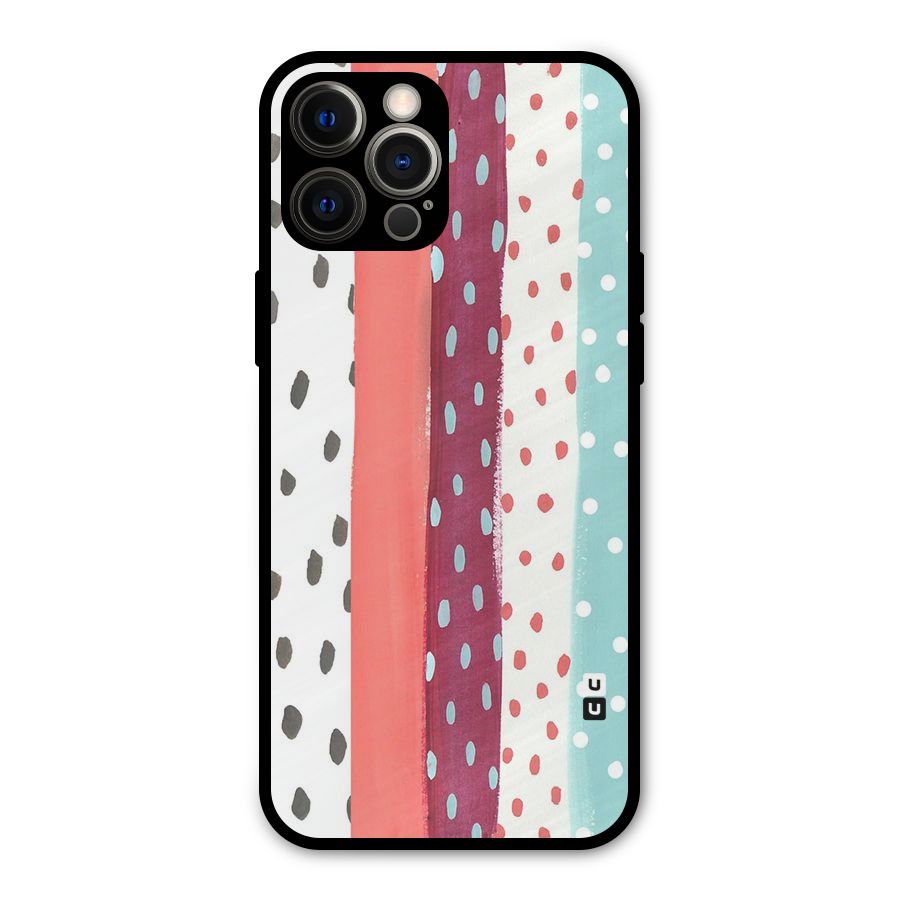 Polka Brush Art Metal Back Case for iPhone 12 Pro Max