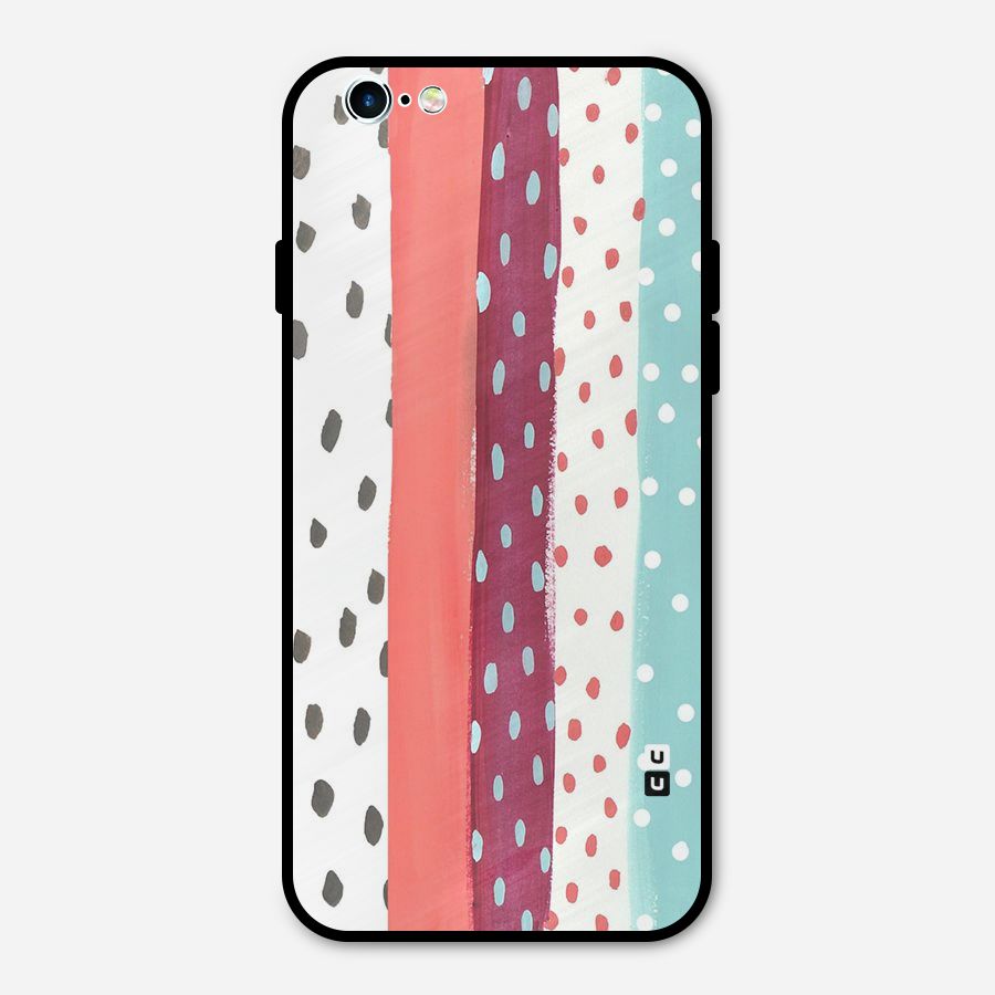 Polka Brush Art Metal Back Case for iPhone 6 6s
