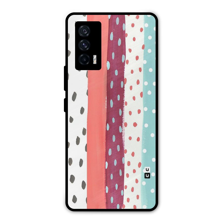 Polka Brush Art Metal Back Case for iQOO 7 5G