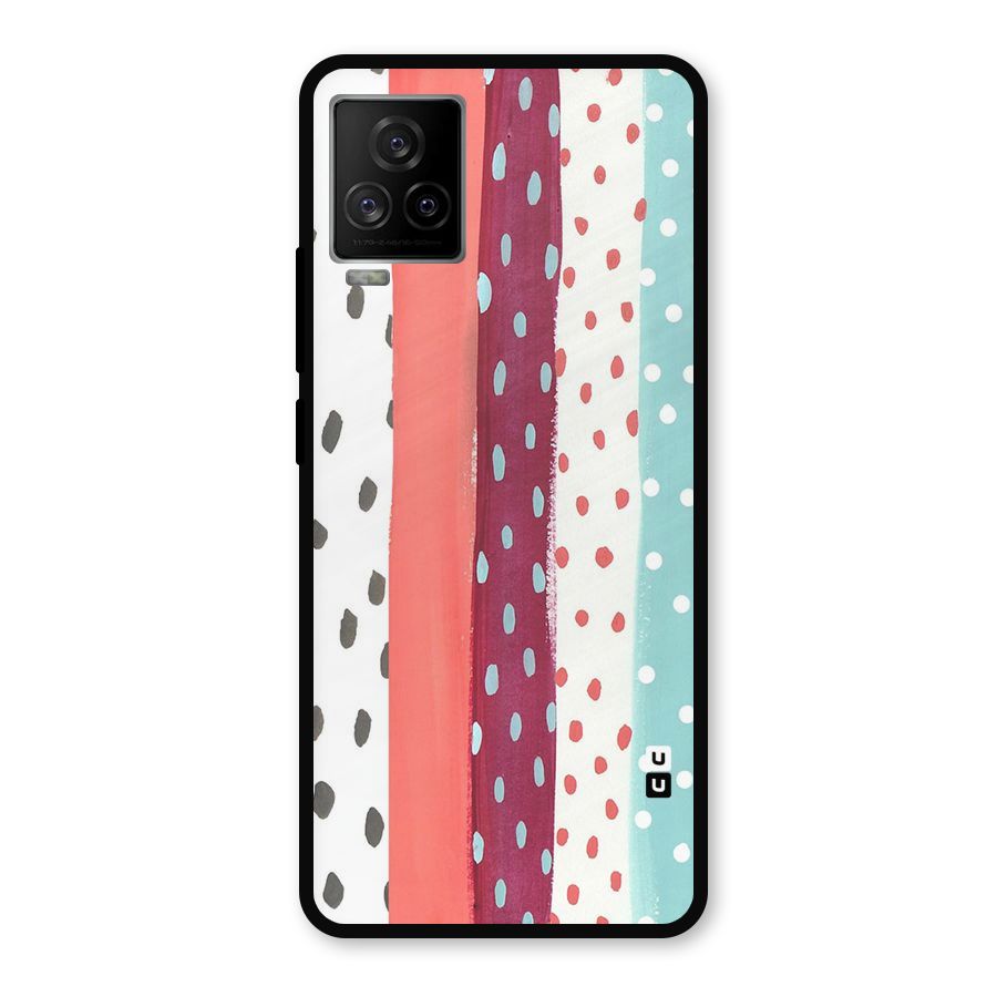 Polka Brush Art Metal Back Case for iQOO 7 Legend 5G