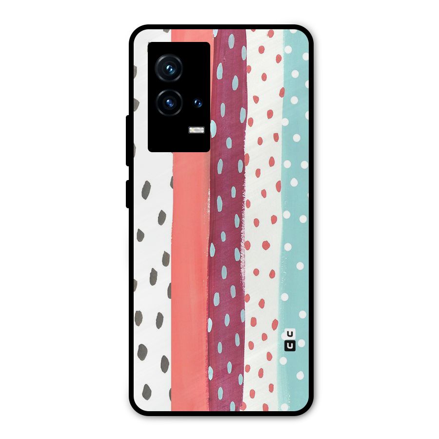 Polka Brush Art Metal Back Case for iQOO 9 5G