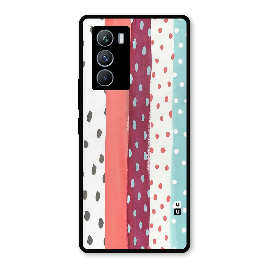 Polka Brush Art Metal Back Case for iQOO 9 SE