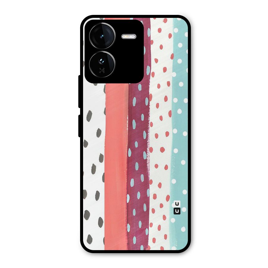 Polka Brush Art Metal Back Case for iQOO Z9