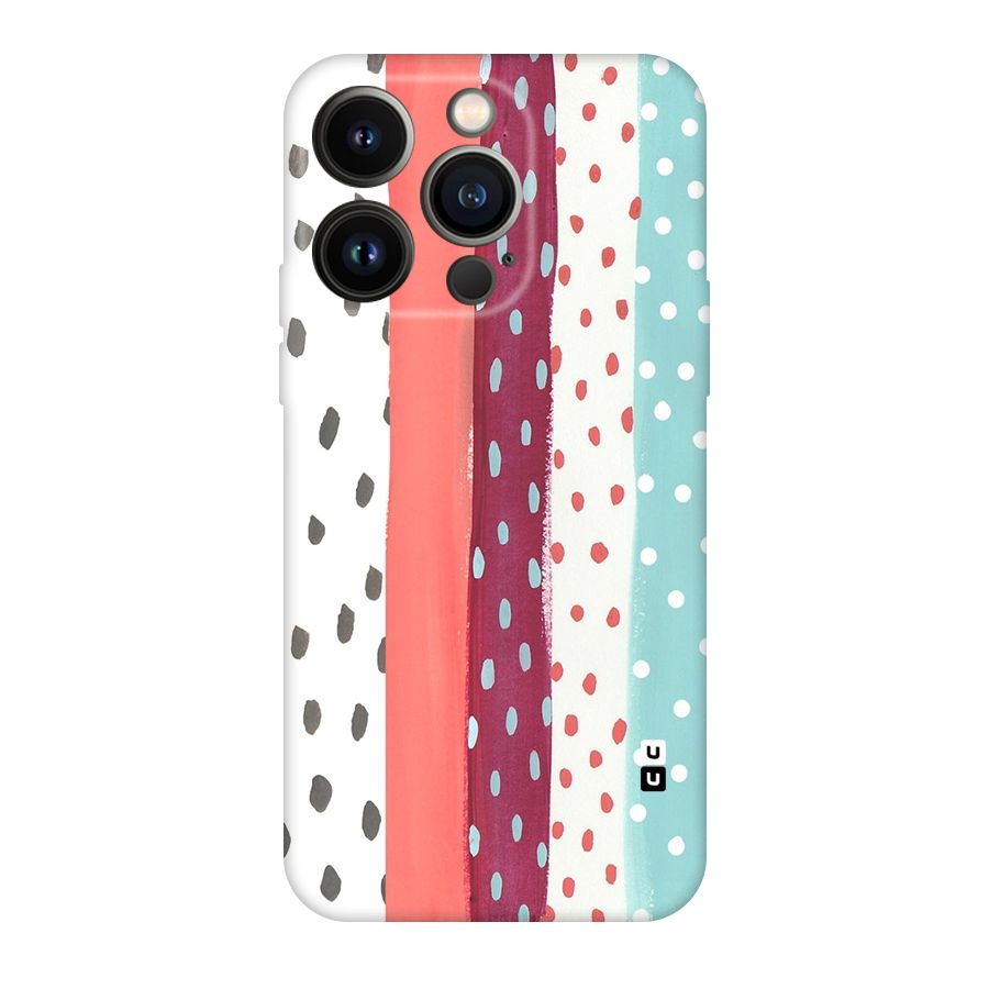 Polka Brush Art Original Polycarbonate Back Case for iPhone 14 Pro