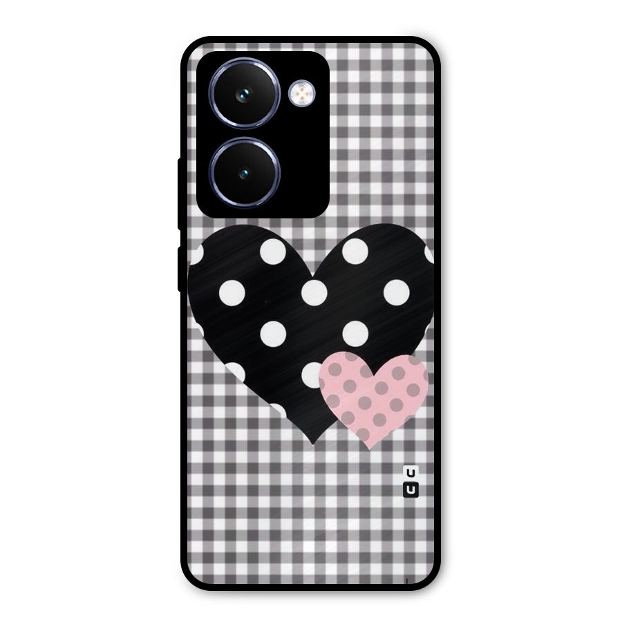 Polka Check Hearts Metal Back Case for Realme P3 Ultra