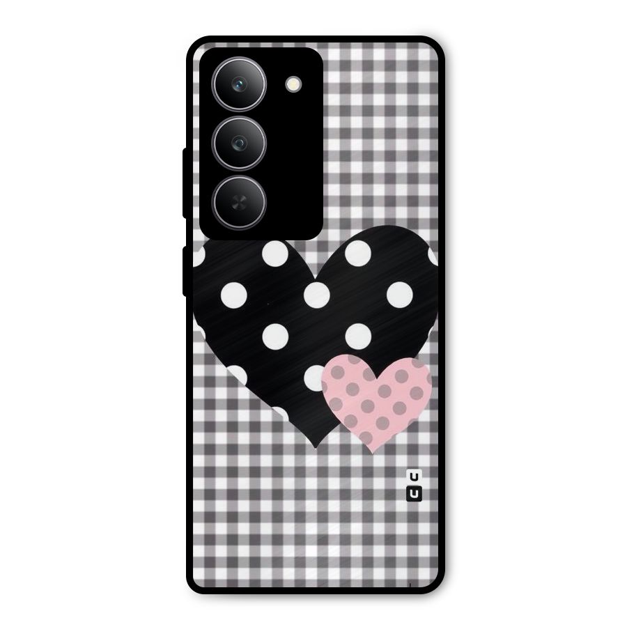 Polka Check Hearts Metal Back Case for Realme P3x