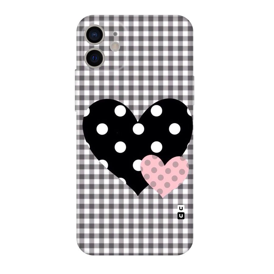 Polka Check Hearts Original Polycarbonate Back Case for iPhone 11