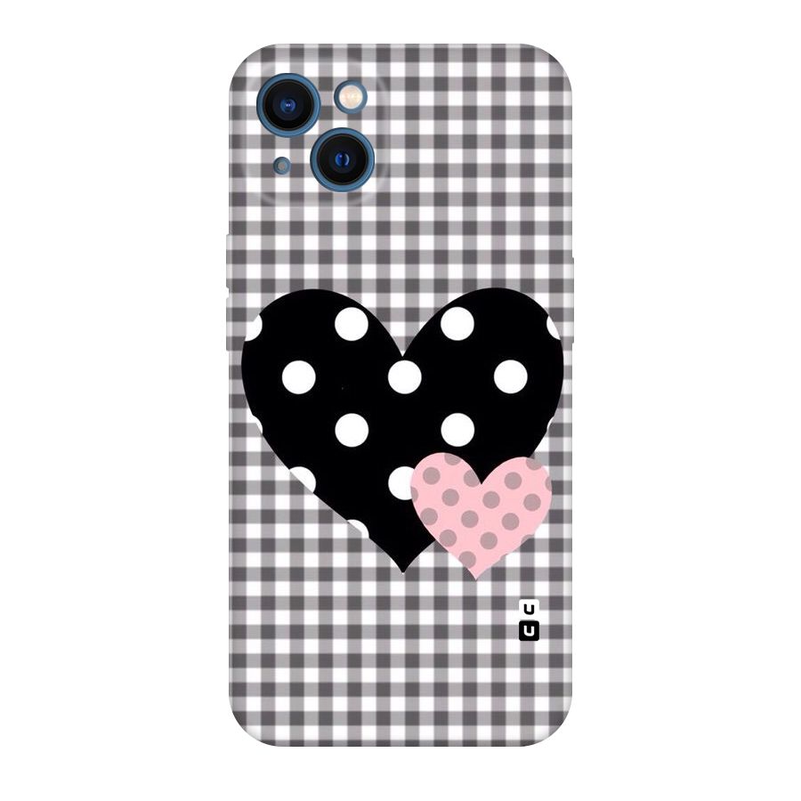 Polka Check Hearts Original Polycarbonate Back Case for iPhone 13