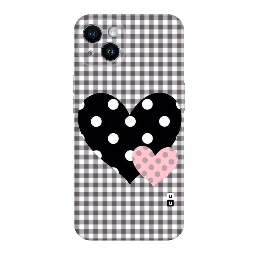 Polka Check Hearts Original Polycarbonate Back Case for iPhone 14