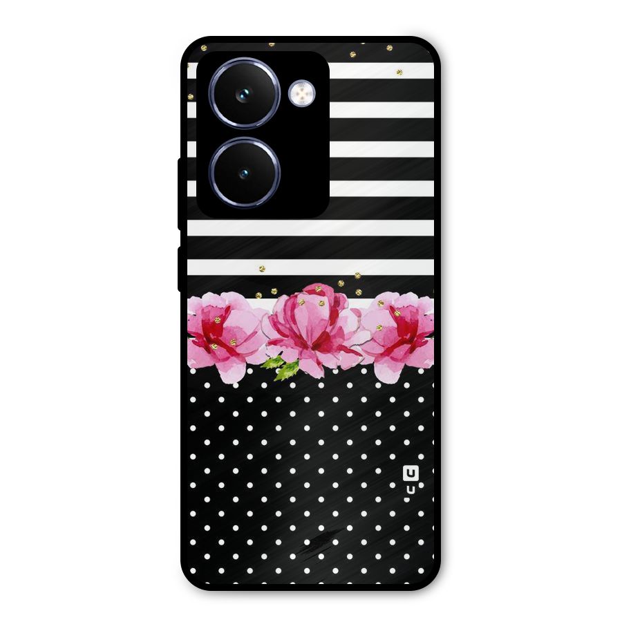 Polka Floral Stripes Metal Back Case for Realme P3 Ultra