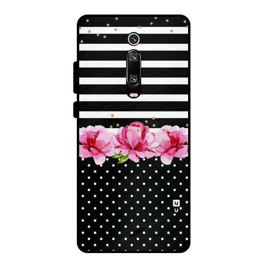 Polka Floral Stripes Metal Back Case for Redmi K20