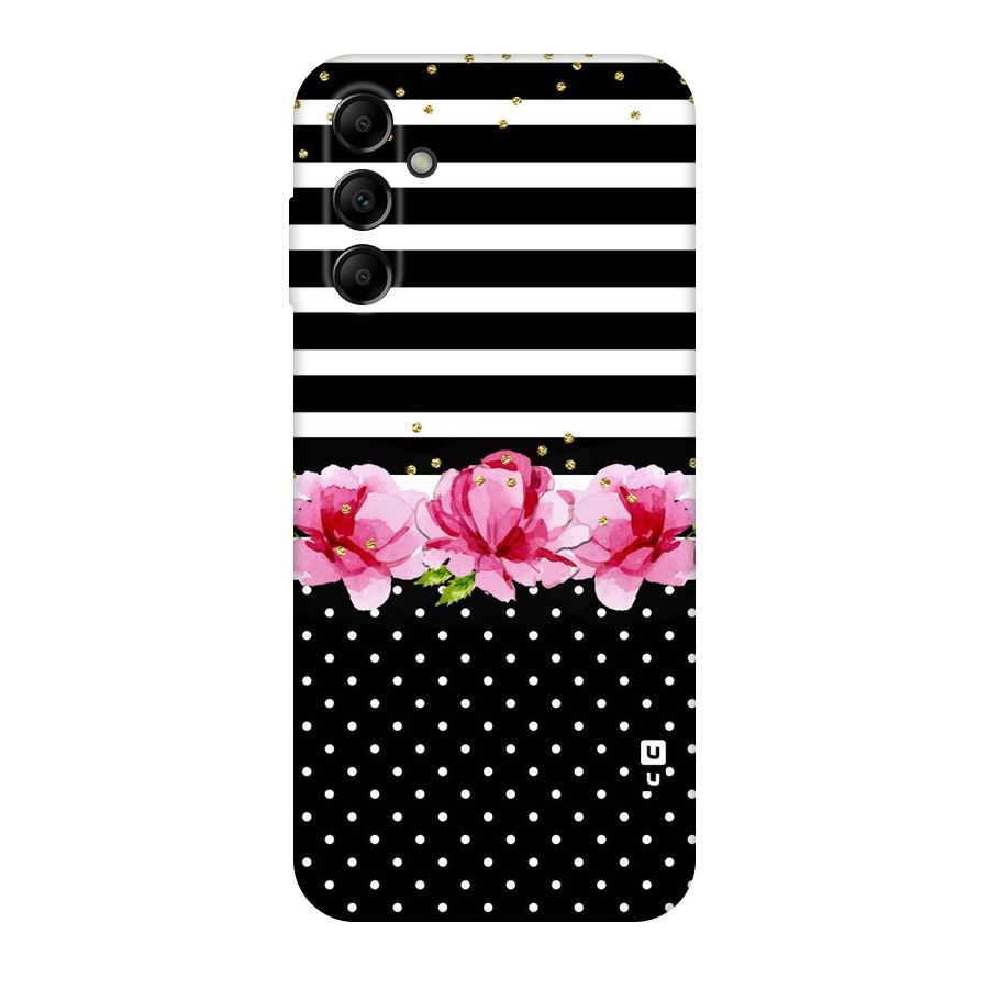 Polka Floral Stripes Original Polycarbonate Back Case for Galaxy A14 5G