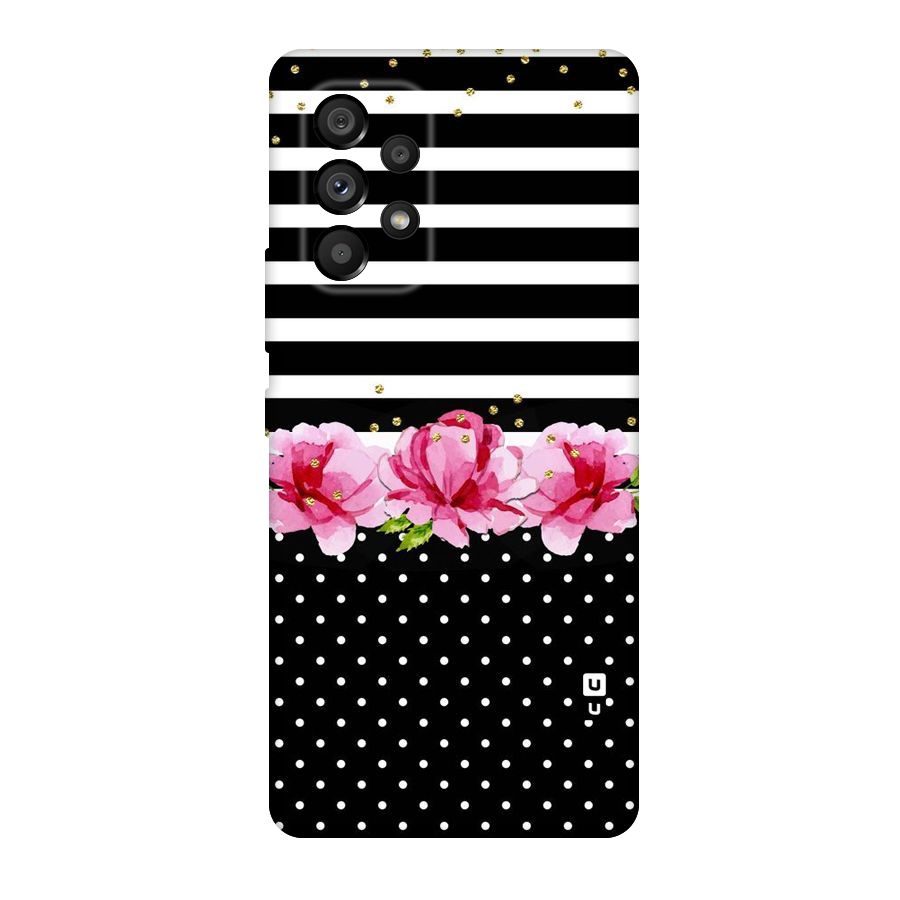 Polka Floral Stripes Original Polycarbonate Back Case for Galaxy A53 5G