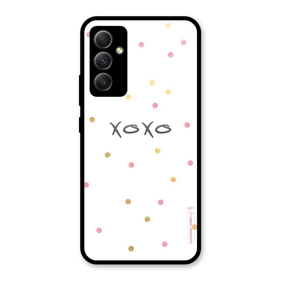 Polka Hugs Glass Back Case for Galaxy A34