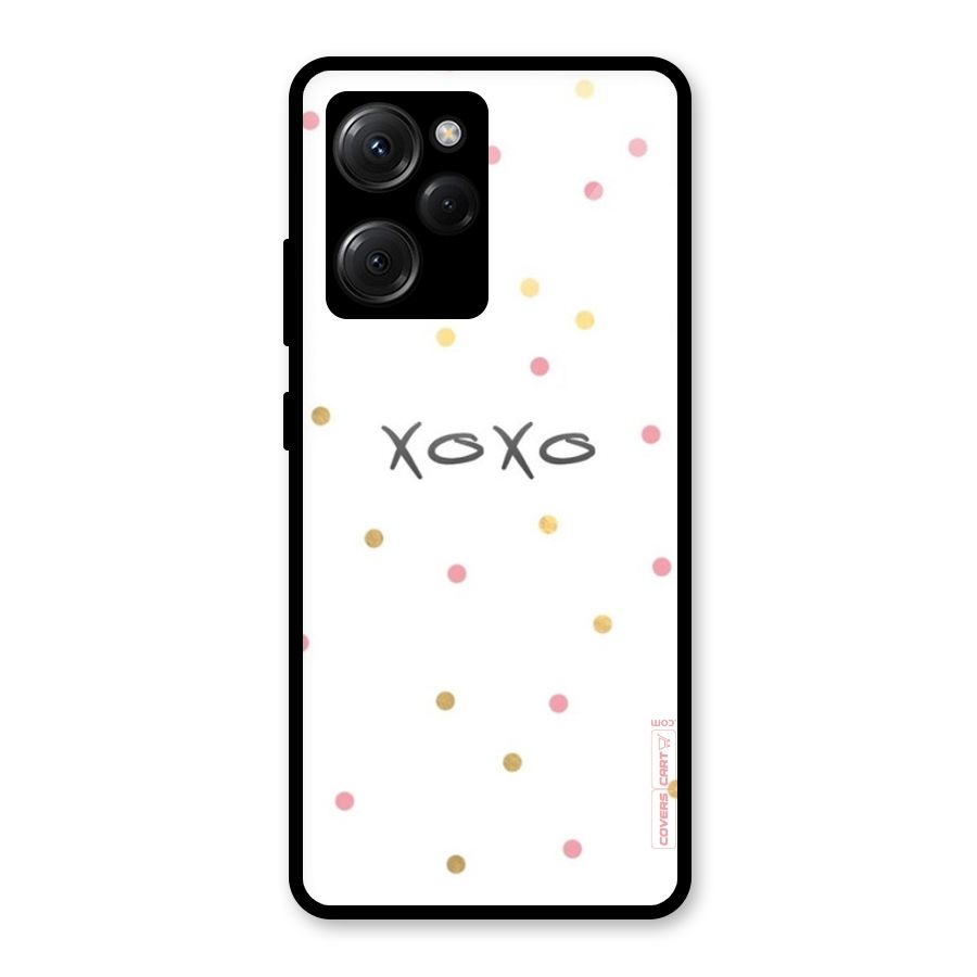Polka Hugs Glass Back Case for Poco X5 Pro