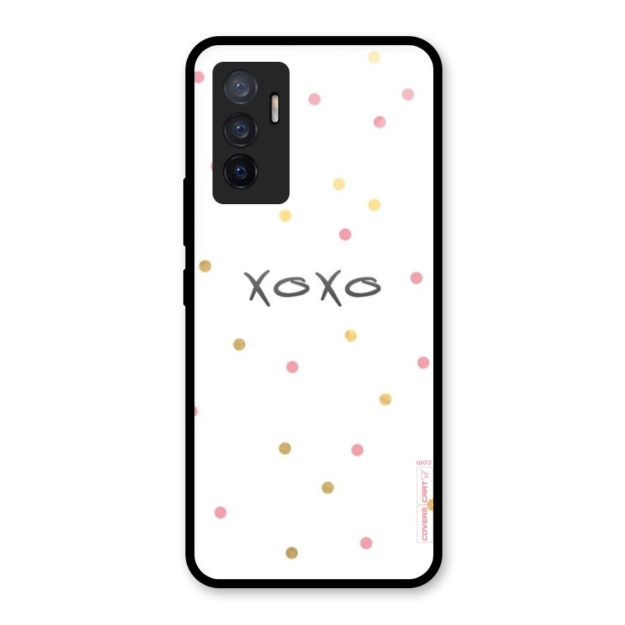 Polka Hugs Glass Back Case for Vivo V23e