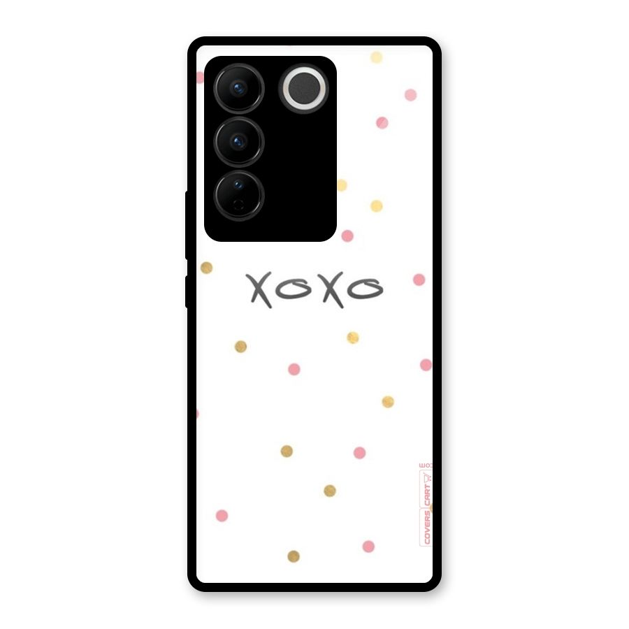Polka Hugs Glass Back Case for Vivo V27