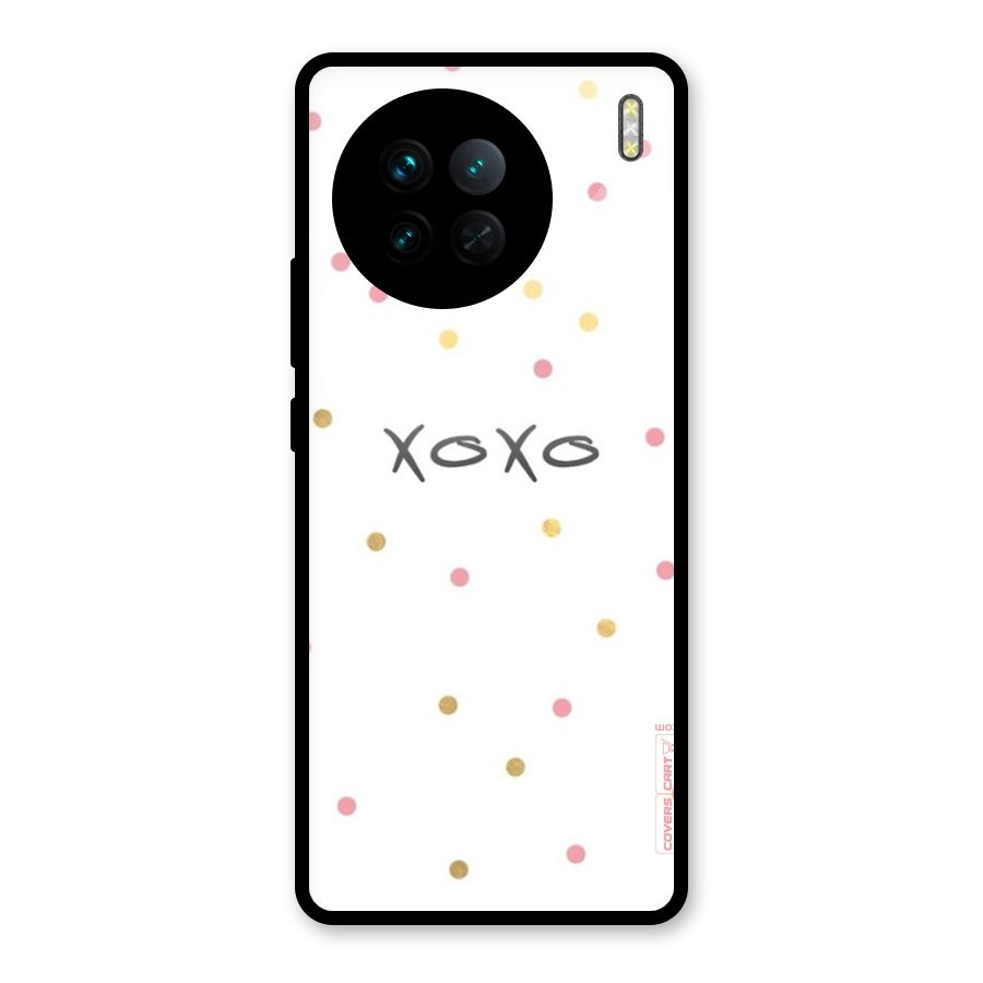 Polka Hugs Glass Back Case for Vivo X90