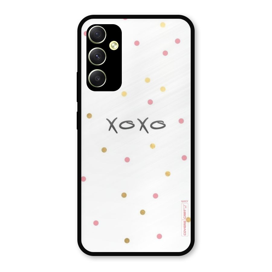 Polka Hugs Metal Back Case for Galaxy A34