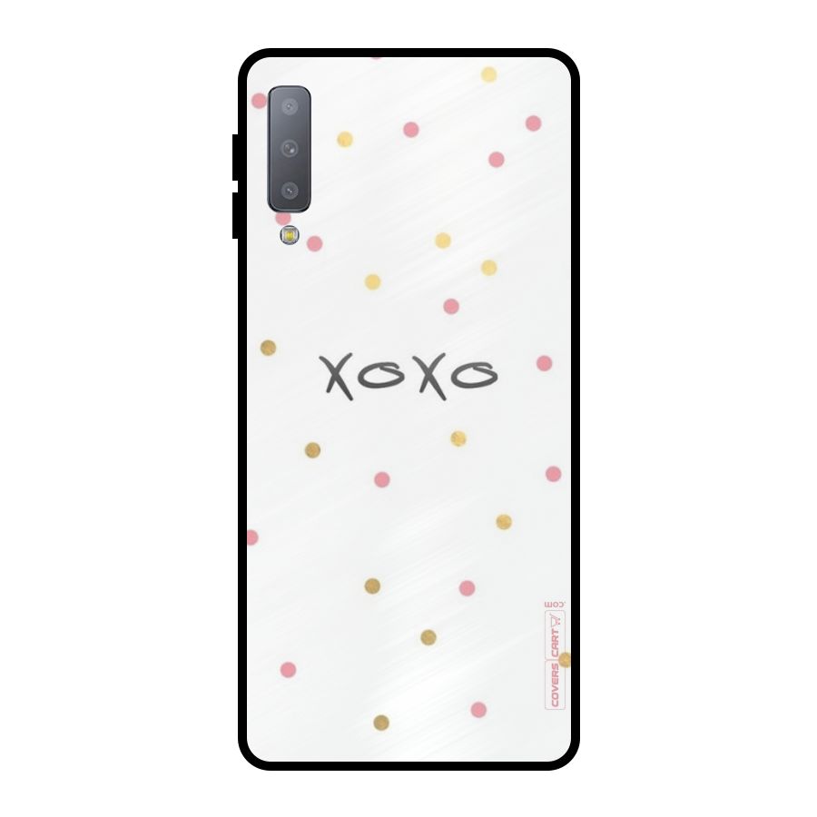 Polka Hugs Metal Back Case for Galaxy A7 (2018)