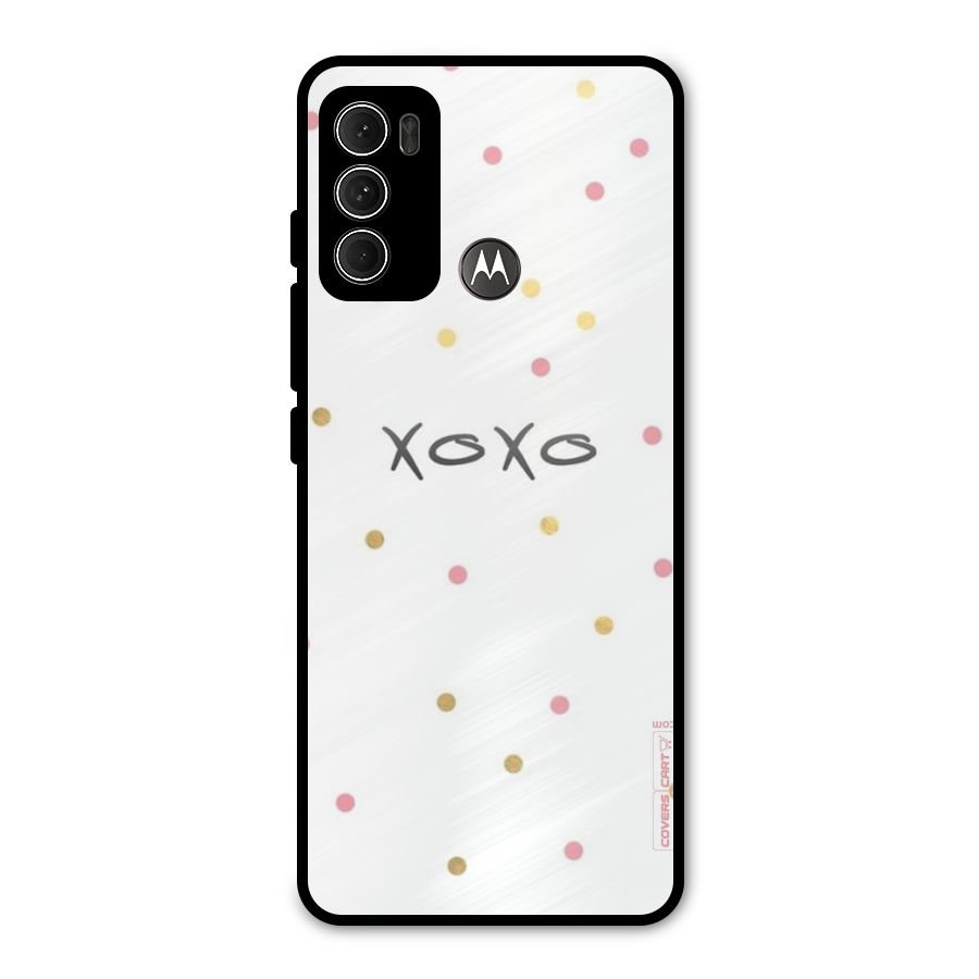 Polka Hugs Metal Back Case for Moto G60