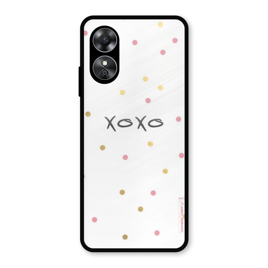 Polka Hugs Metal Back Case for Oppo A17